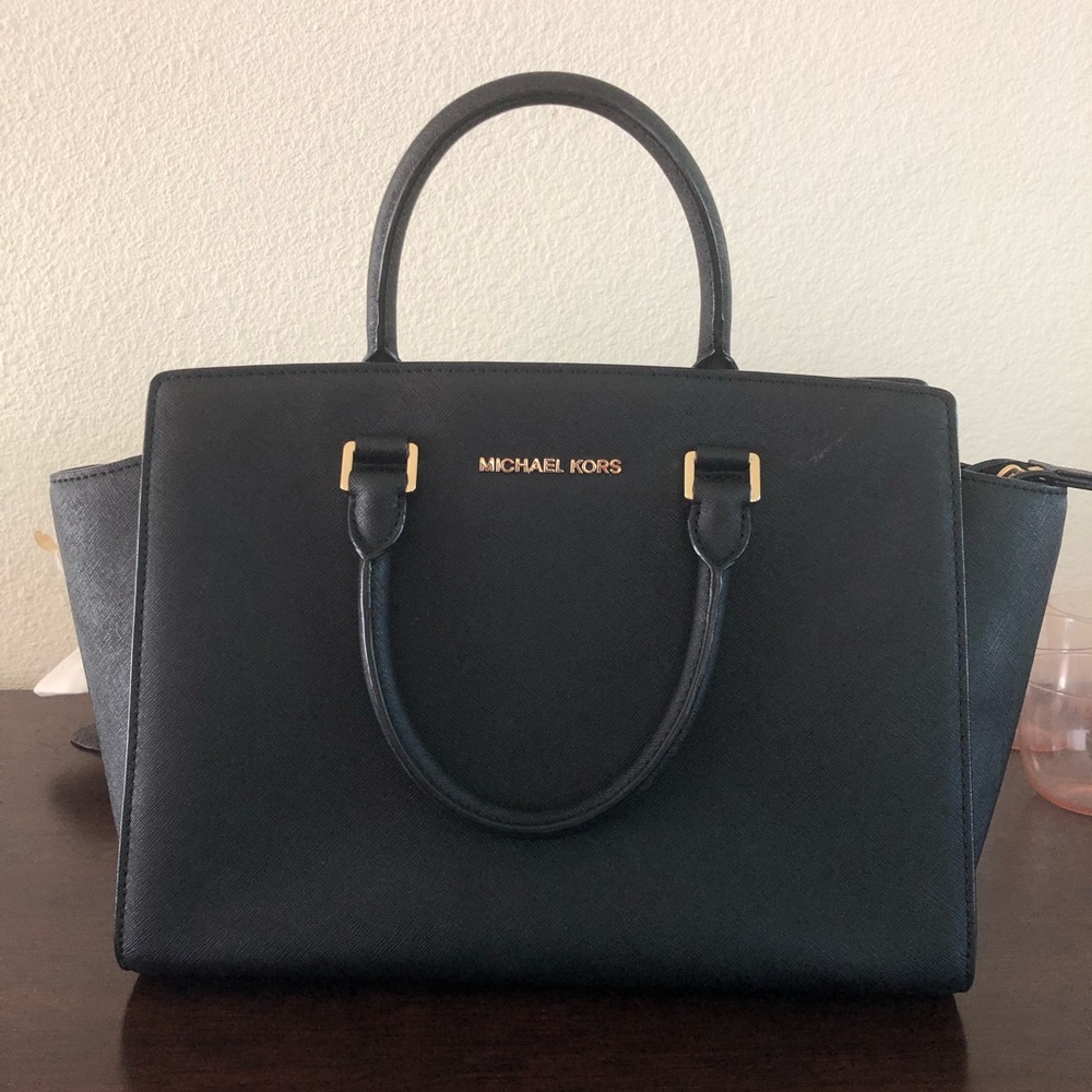Michael Kors Brand New Black Large Selma Satchel